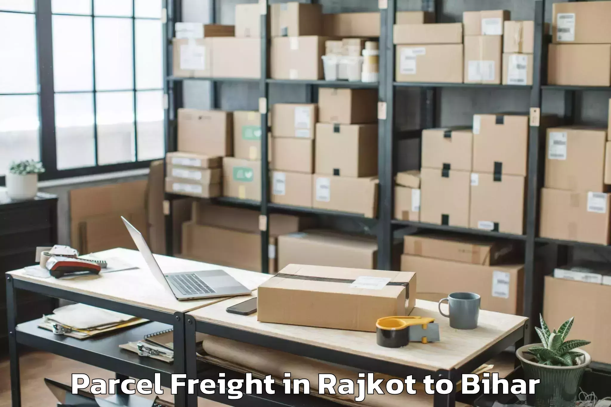 Book Rajkot to Tetaria Parcel Freight